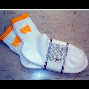 9-11 Gold Megaphone Athletic Cheer Socks NWT